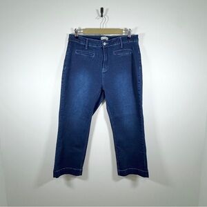 Luvamia Dark Blue Women's Cropped Jeans